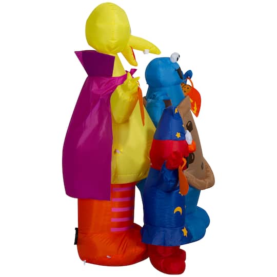5ft. Ariblown® Inflatable Sesame Street Halloween Scene with Elmo, Big Bird & Cookie Monster Lighted Décor